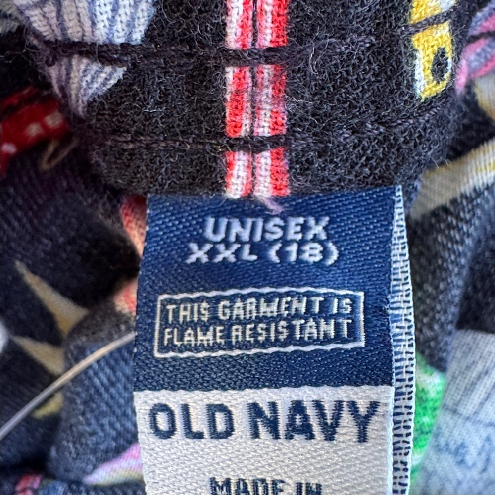 Old Navy Black Holiday Ornament Leggings with Multicolor Bow & Bauble Print